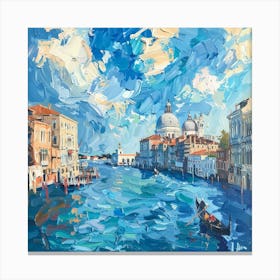 A Venice With Grand Canal Oil Painting Illustrat 1720474960 2 Canvas Print