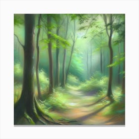 Path In The Woods 7 Canvas Print