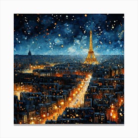 Paris At Night 10 Canvas Print