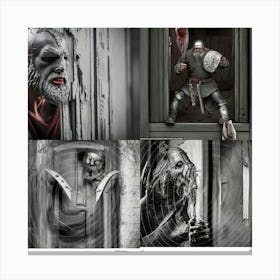 Grey Vikings Canvas Print