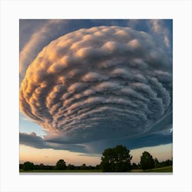 Stock Photography A Rare Cloud Formation Such As A Lenticular 2(1) Canvas Print