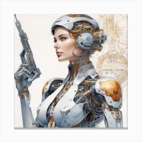 Futuristic Woman 11 Canvas Print