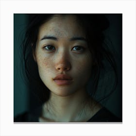 Portrait Of A Young Asian Woman Canvas Print