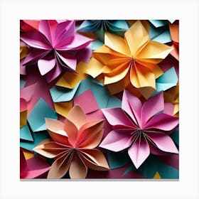 Origami Flowers 1 Canvas Print