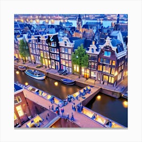 Amsterdam At Dusk 3 Canvas Print
