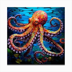 Mosaic Octopus Canvas Print