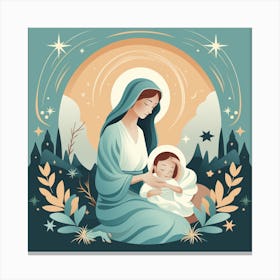 Jesus And Mary 5 Canvas Print