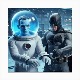 Batman And Iceman 5 Canvas Print