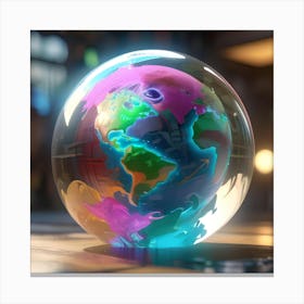 Earth Globe Canvas Print