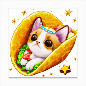 Cat In Taco Canvas Print