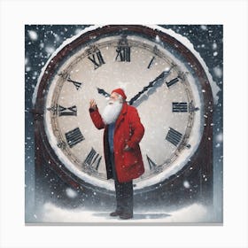 Santa Claus In The Snow Canvas Print