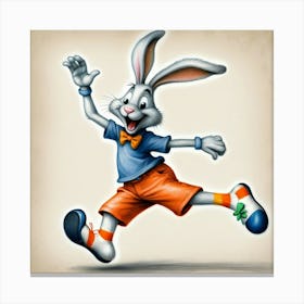 Bunny Jumping 3 Canvas Print