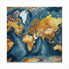 World Map 55 Canvas Print