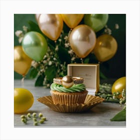 St Patrick'S Day Cupcake Canvas Print