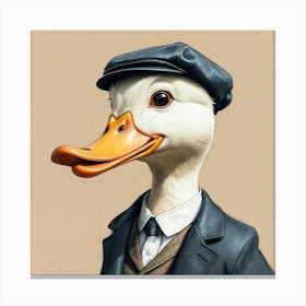 Duck In A Suit 21 Canvas Print