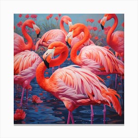 Flamingos 4 Canvas Print