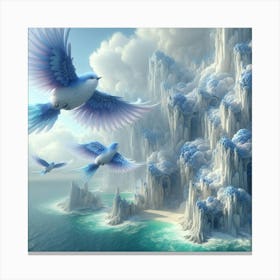 Blue Birds Canvas Print