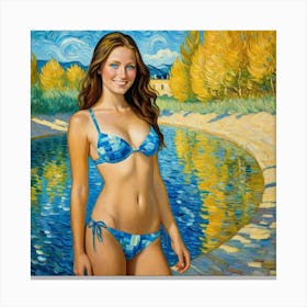 Girl In A Bikini fhh Canvas Print