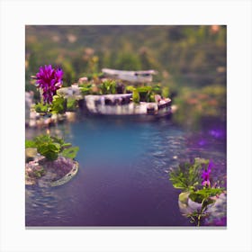 Abstract Flower Garden Canvas Print