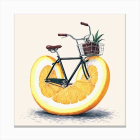 Orange Bicycle 2 Canvas Print