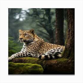 Leopard In The Forest 1 Canvas Print