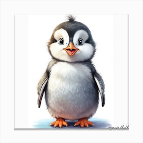 Penguin fluffy Canvas Print