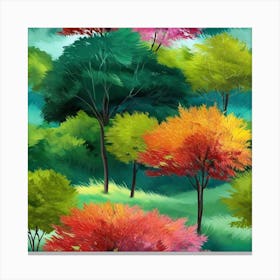 Colorful Trees 2 Canvas Print