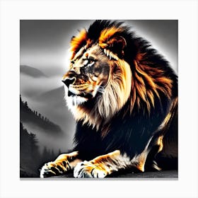 Lion Wallpaper 1 Canvas Print