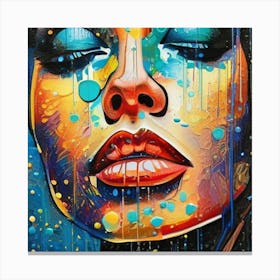 Woman'S Face Canvas Print