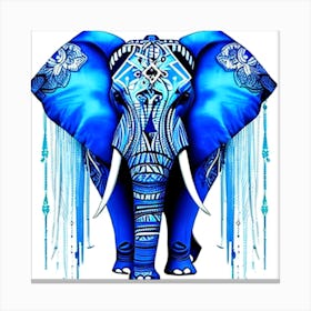 Blue Elephant 1 Canvas Print