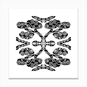 Owls Black And White Canvas Print