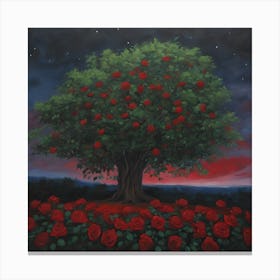 Tree Of Roses 3 Canvas Print