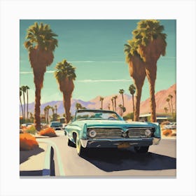 Palm Springs Ride Art Print Canvas Print