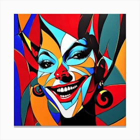 Harlequin Female Canvas Print