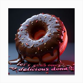 Let'S Get One Delicious Donut Canvas Print