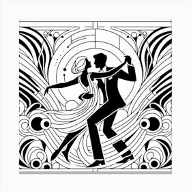 Deco Dancers 2 Canvas Print