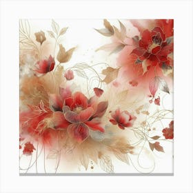 Red Flowers 4 Canvas Print