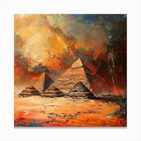 A Pyramids Of Giza Oil Painting Illustration 1719955498 2 Canvas Print