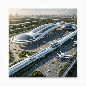 Futuristic Airport 2 Canvas Print