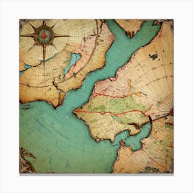 Map Of The World 3 Canvas Print