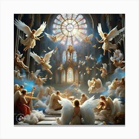 Angels In The Church 1 Canvas Print