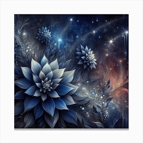 Blue dahlia 4 Canvas Print