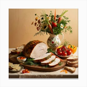 Roasted Turkey Canvas Print