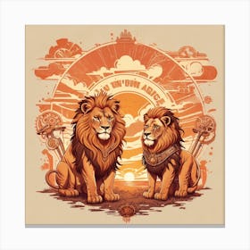 Lions Canvas Print