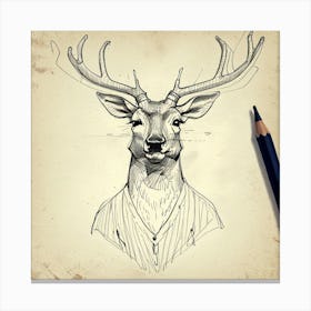 Deer Head 11 Canvas Print