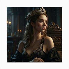 Young Woman In A Tiara Canvas Print