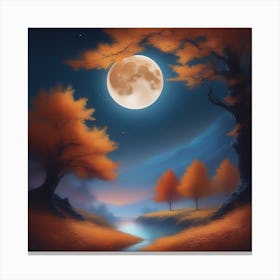 Harvest Moon Dreamscape 10 Canvas Print