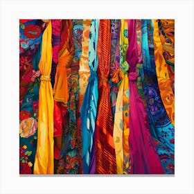 Colorful Scarves Canvas Print