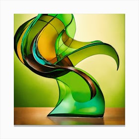 Abstract Glass Sculpture Canvas Print