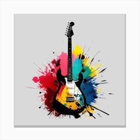 Guitar Splatter Canvas Print